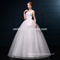 O mais novo Design Elegant Sweetheart Neckline Organza Vestidos de casamento nupcial